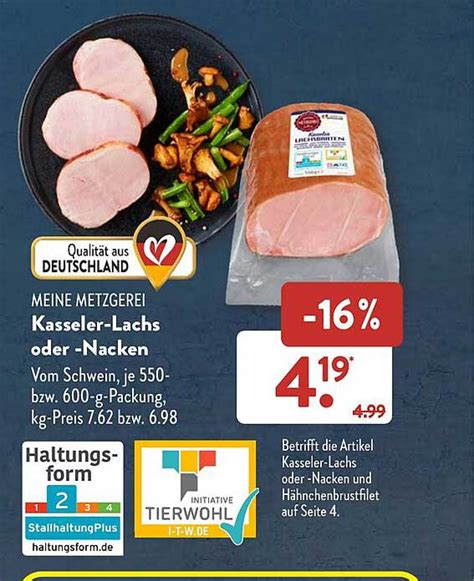 Meine Metzegerei Kasseler Lachs Oder Nacken Angebot Bei Aldi S D