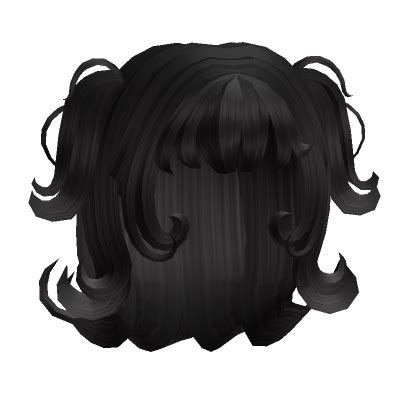 Y K Curly Messy Fluffy Pigtails Hair Black Roblox Item Rolimon S