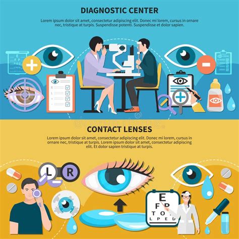 Pancartas De Atenci N Oftalmol Gica Oculista Ilustraci N Del Vector