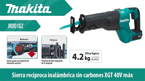 MAKITA JR001GZ Sierra recíproca inalámbrica BL XGT 40V máx YouTube