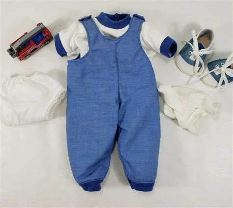 Porcelain Doll Outfit Clothes 15 Blue Overalls Shirt | Etsy