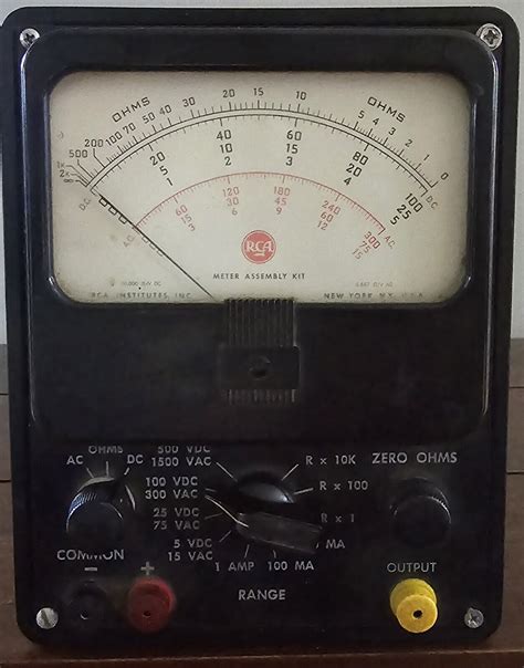 Vintage Rca Institutes Inc Meter Assembly Kit Volt Ohm Multimeter