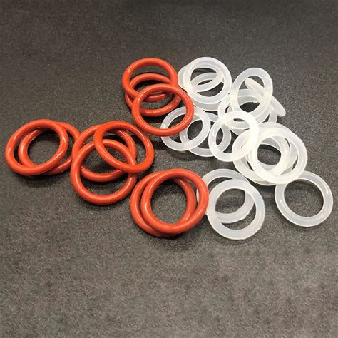 50pcs Red White VMQ Silicone O Ring Gasket CS 1 8mm OD 1 8 2 2