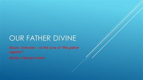 Our Father Divine Youtube