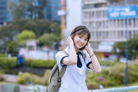 K K Vietnamese Asian Bokeh Brunette Girl Glance Smile Hands Hd Wallpaper Rare Gallery