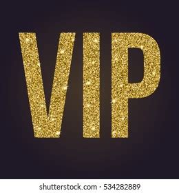 Golden Symbol Exclusivity Label Vip Glitter Stock Vector Royalty Free