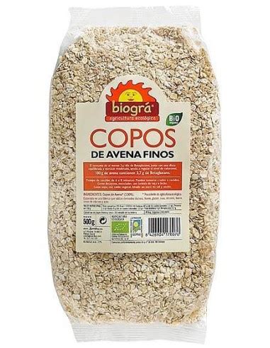 Avena copos finos ecológicos biogra 500gr