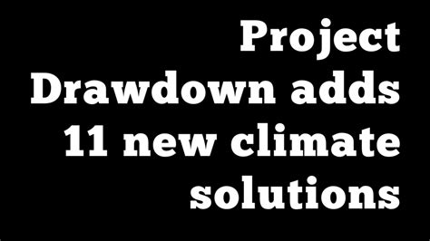 Project Drawdown Adds 11 New Climate Solutions Esg Professionals Network