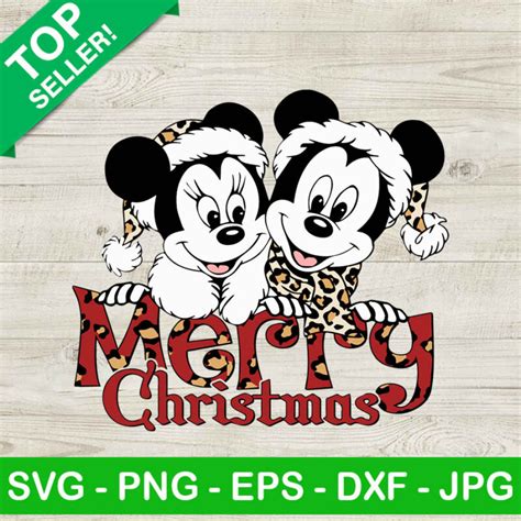 Merry Christmas Mickey And Minnie Svg Christmas Disney Svg Christmas