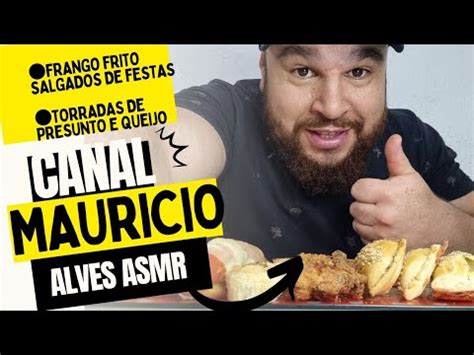 ASMR MUKBANG FRANGO FRITO SALGADOS TORRADA DE PÃO CASEIRO