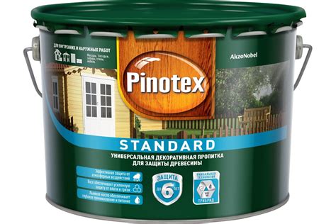 Универсальная декоративная пропитка для защиты древесины PINOTEX ...