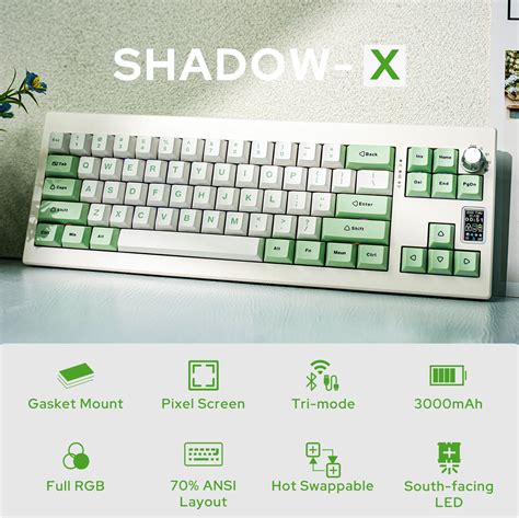 Mua Shadow X Gasket Mechanical Keyboard With Screen Hot Swappable Modes Ghz Bluetooth USB