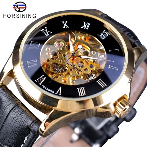 Forsining Reloj de pulsera con números romanos para hombre cronógrafo