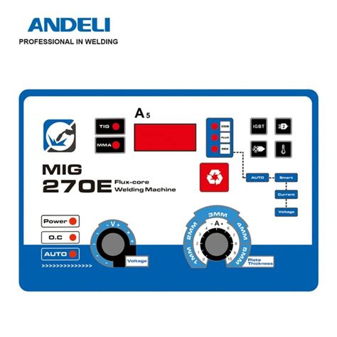 Andeli Egyfázisú Mig-270E 220V 3 Az 1-Ben Mig Arc Mma Tig Hegesztőgép ...