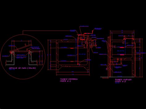 Detalle Tanque En Autocad Descargar Cad 9889 Kb Bibliocad