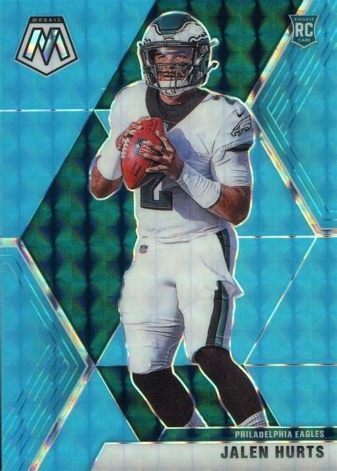 Jalen Hurts Mosaic Blue Fluorescent Price Guide Sports