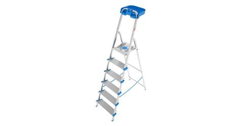 Colombo New Scal Atlantica 5 Step ladder Aluminium, Blue - Stair ...