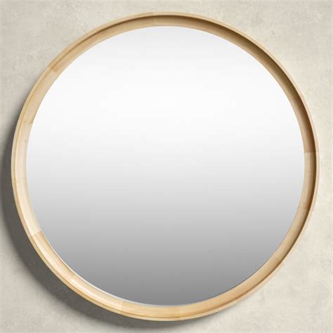 Zoie Wood Flat Wall Mirror And Reviews Birch Lane