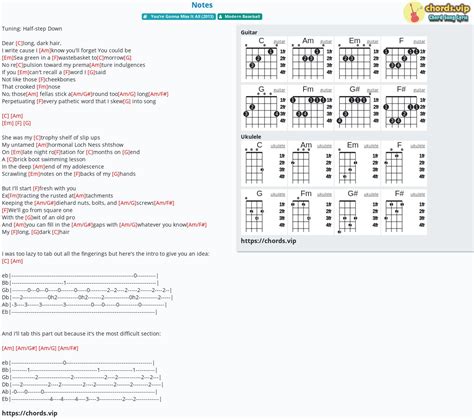 Chord Notes Tab Song Lyric Sheet Guitar Ukulele Chordsvip
