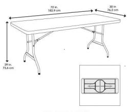 6 Commercial Grade Folding Table Country Roads Party Rentals CONCORD NC