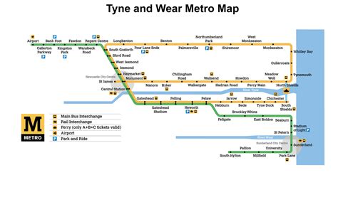 Tyne And Wear Metro Green Line Route Map 2024 Stations Metro Lines