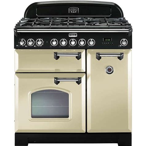 Falcon CDL90DFCRCH Classic Deluxe 90cm Cream And Chrome Dual Fuel