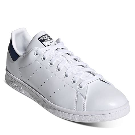 Men's Stan Smith Primegreen Sneakers in White/Navy Blue | Little Burgundy