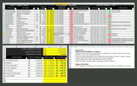 Planilha De Planejamento E Controle De Festas Em Excel Planilhas Prontas