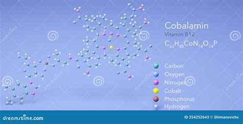 Cobalamin Vitamin B12 Molecular Structures 3d Model Structural