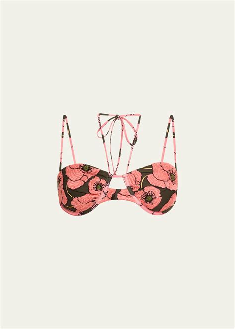 Agua By Agua Bendita Floral Soya Halter Bikini Top Bergdorf Goodman