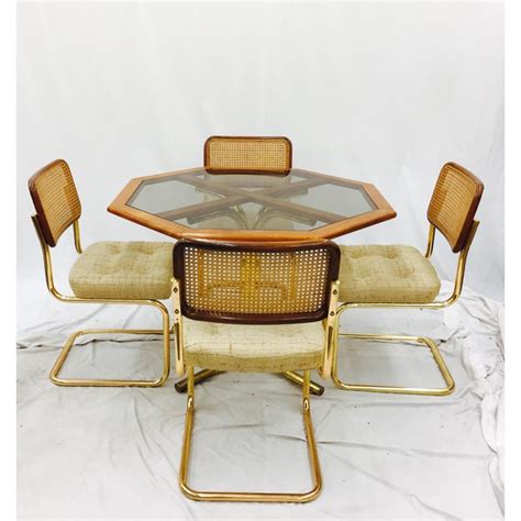 Vintage Mid-Century Modern Chrome Craft Dinette Set | Chairish