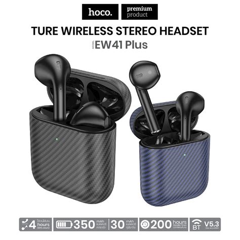 HOCO EW41 Plus หูฟัง พร้อมเคส หูฟังบลูทูธ ไร้สาย ชุดหูฟังบลูทูธ BT5.3 ...