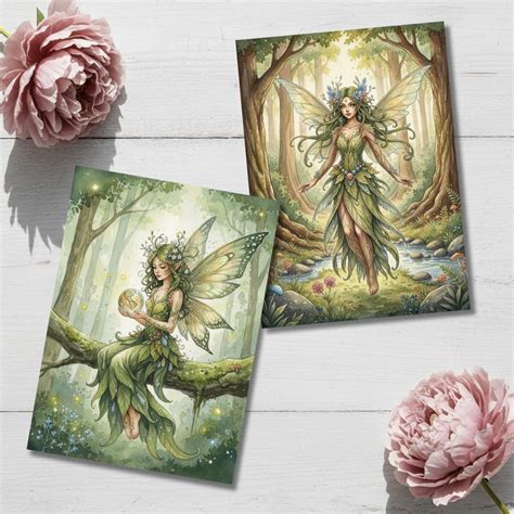 enchanted woodland fairy art print set   fairy wall art