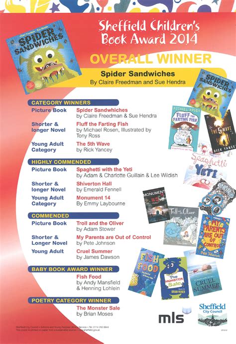 Sheffield Children's Book Award: And the winning books are.......