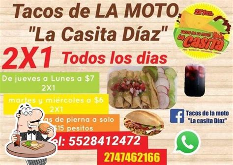 Carta Del Restaurante La Casita Díaz Tacos Del La Moto Tierra Blanca