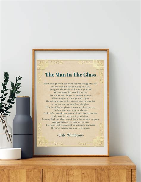 The Man In The Glass Poem Art By Dale Wimbrow 3 Color Pack Etsy