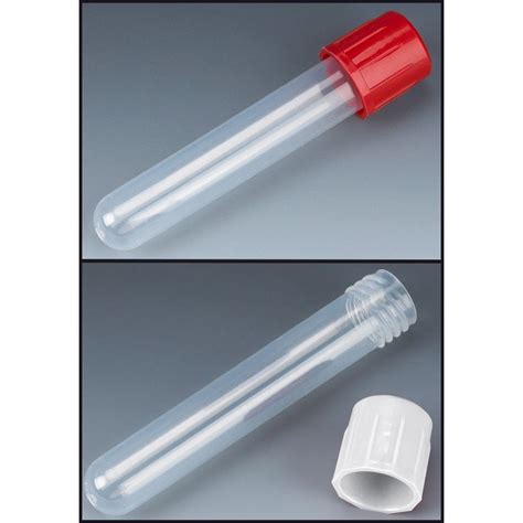 12x75mm Test Tubes Polypropylene 5mL With Attached Screw Caps Globe