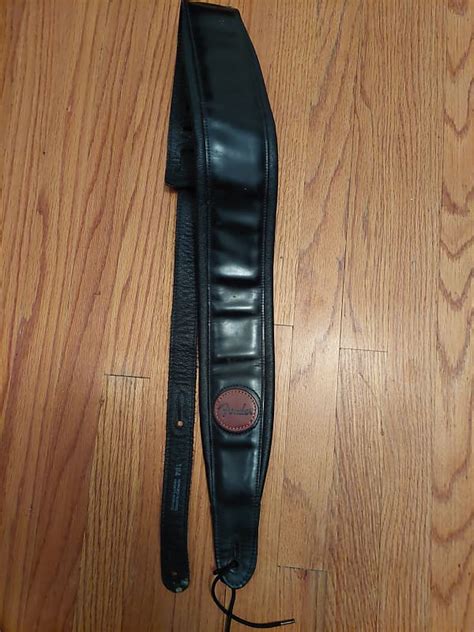 Fender Leather Strap Fs1 1970s Black Reverb