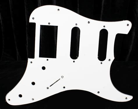 Pbg St Style Hss Pickguard White Pit Bull Guitars