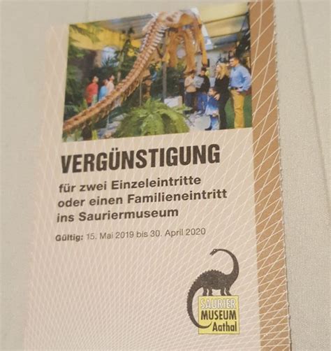 Gutschein Saurier Museum Kaufen Auf Ricardo