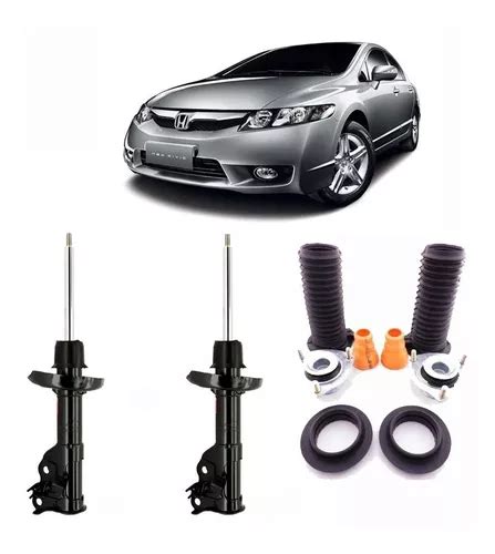 Par Amortecedor Dianteiro Kit Batente New Civic 07 A 11