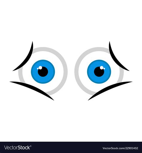 Isolated Worried Eyes Royalty Free Vector Image