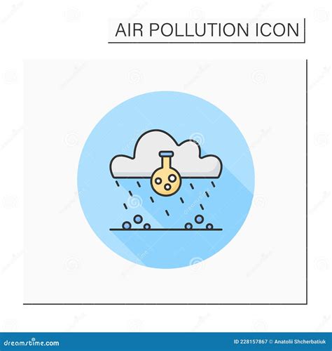 Acid Rain Color Icon Stock Vector Illustration Of Poisonous 228157867