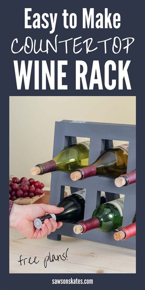 Countertop DIY Wine Rack Free Plans Video Saws On Skates Wine