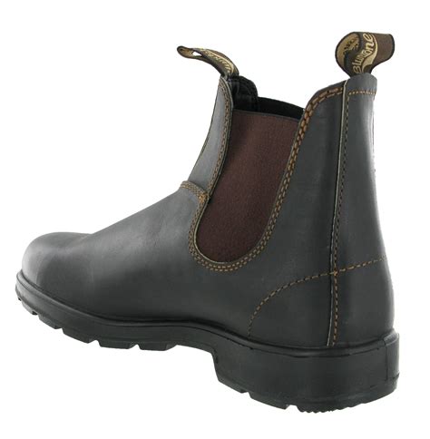 Mens Blundstone 500 Stout Brown Premium Leather Chelsea Dealer Boots