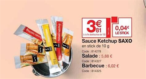 Promo Sauce Ketchup Saxo Chez Promocash ICatalogue Fr