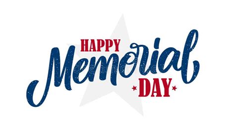 Vector Illustration Hand Lettering Composition Of Happy Memorial Day