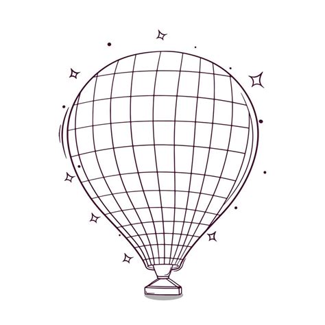 Hand Drawn Hot Air Balloon Vector Illustration Vector Art At Vecteezy