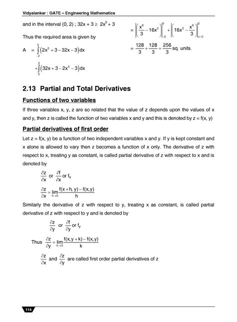 Partial Derivatives Vidyalankar Gate Engineering Mathematics And