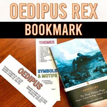 Oedipus Rex Bookmark - Reading Schedule, Themes, Motifs, Symbols - Editable